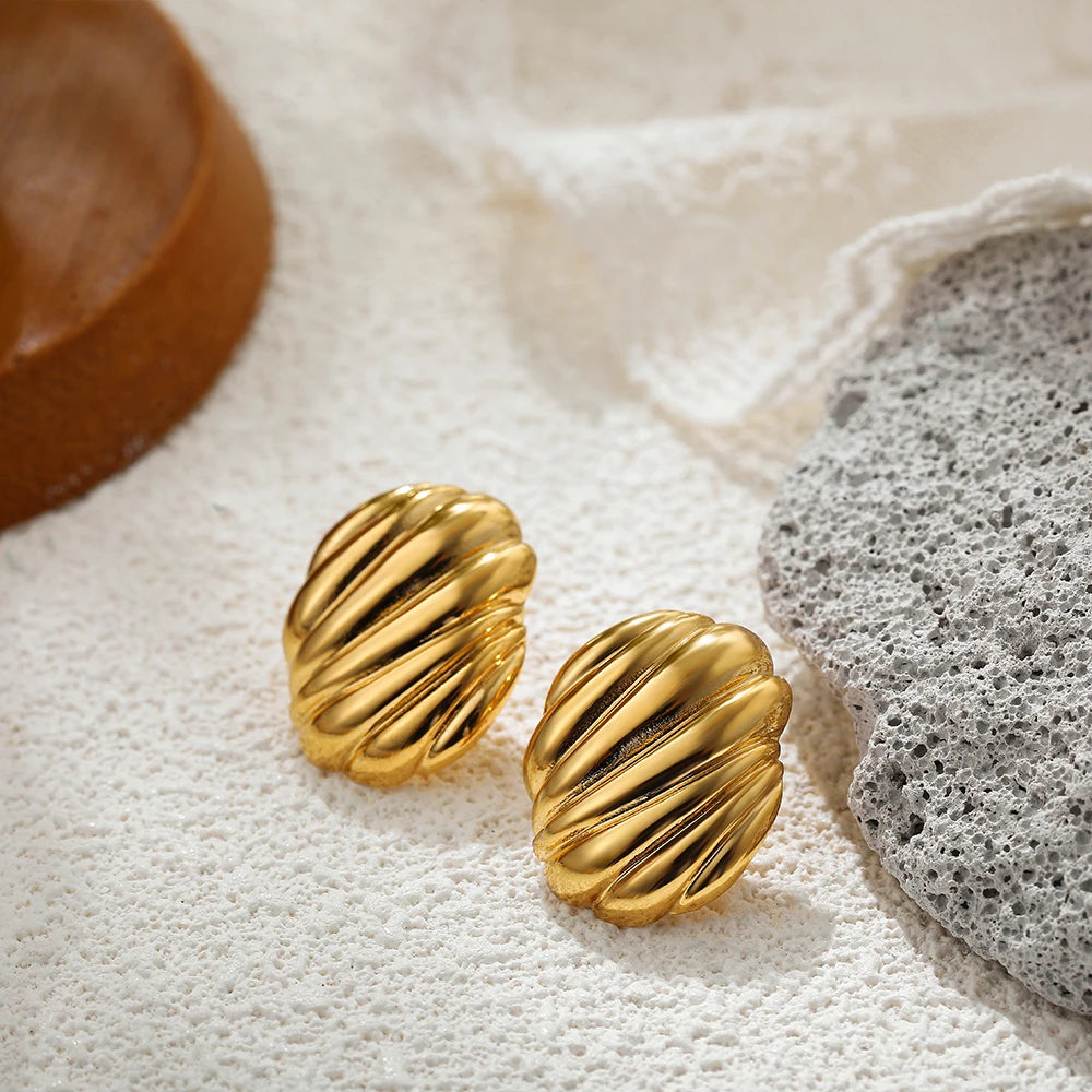 Golden Interlock Luxe Knot Earrings
