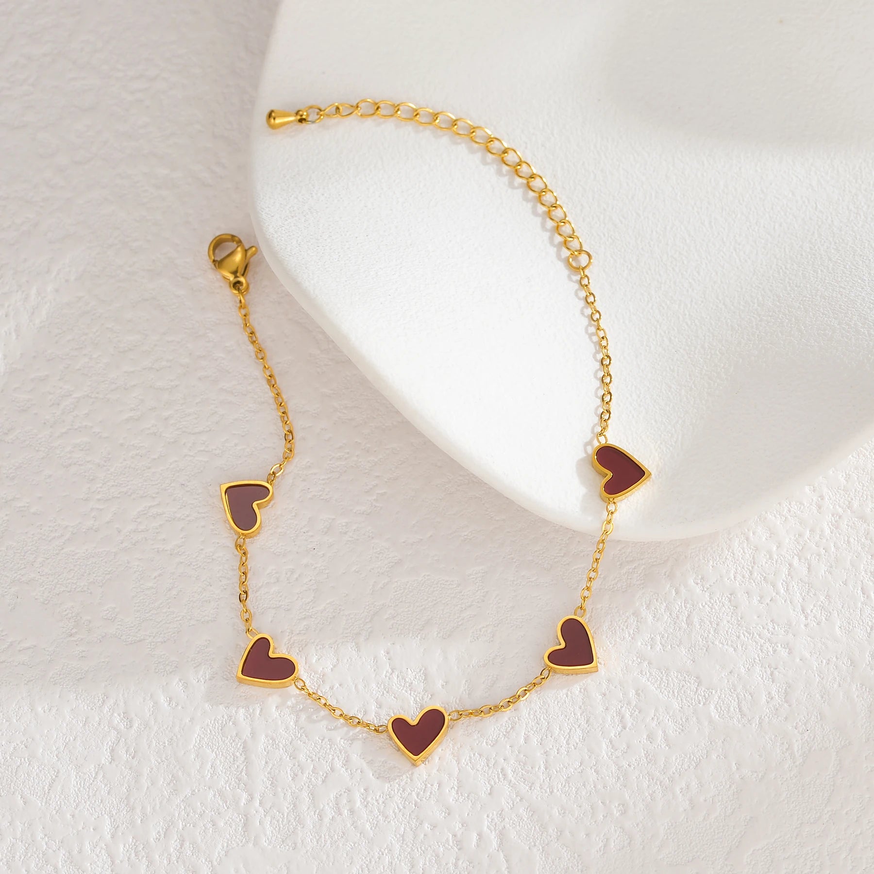 Aurora Heart Gold-Plated Stainless Steel Bracelet