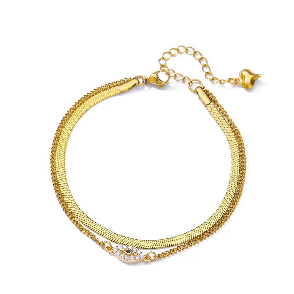 Floral Radiance Gold Bracelet