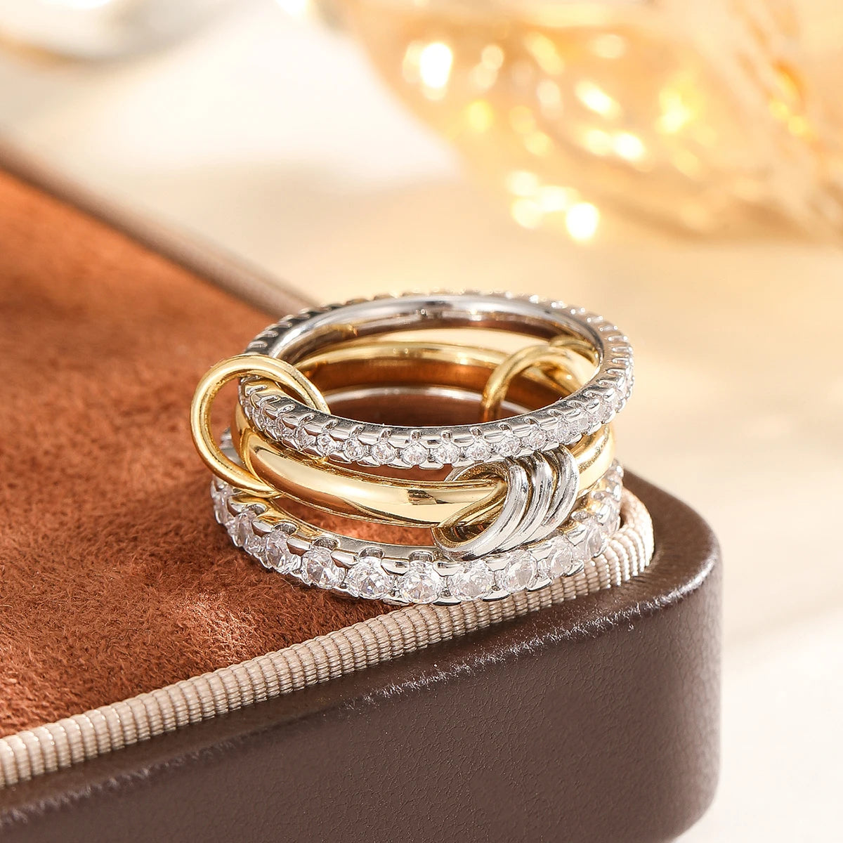TwinGlow Layered Ring