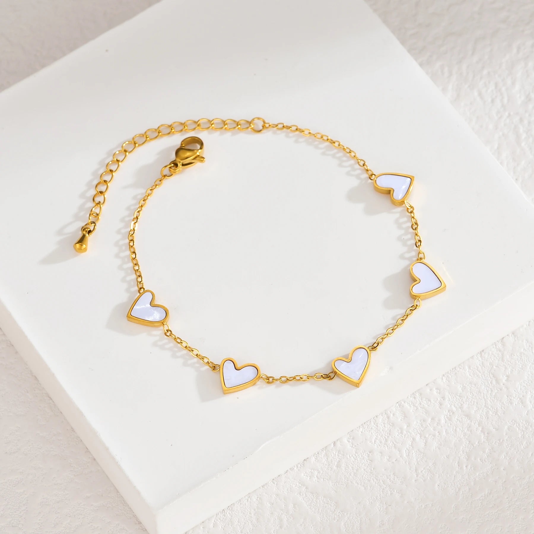 Aurora Heart Gold-Plated Stainless Steel Bracelet