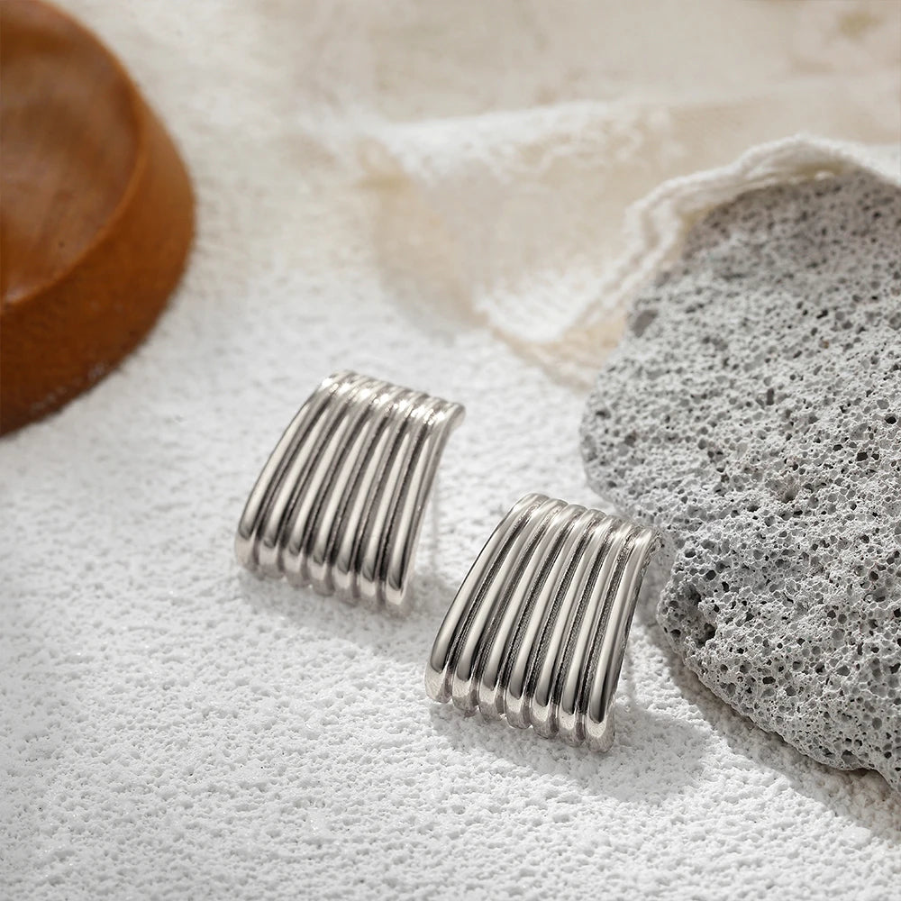 Golden Interlock Luxe Knot Earrings