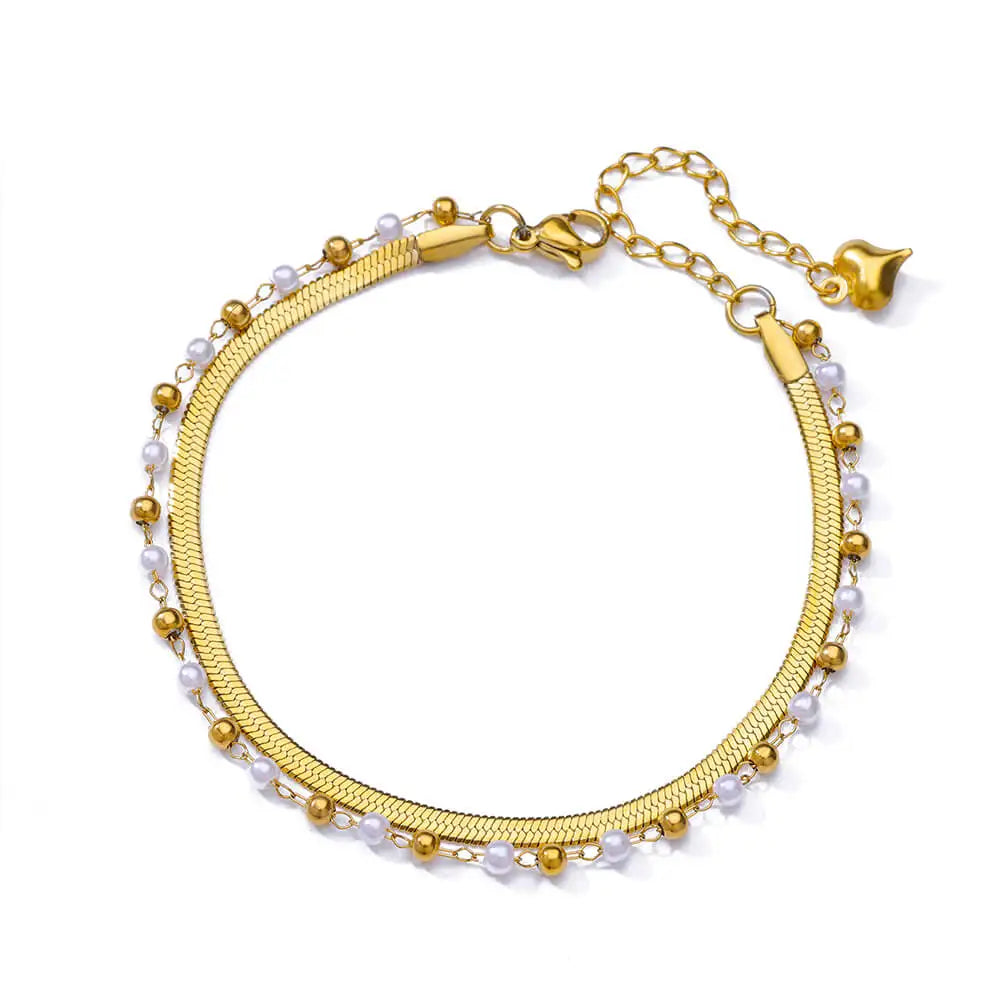 Floral Radiance Gold Bracelet