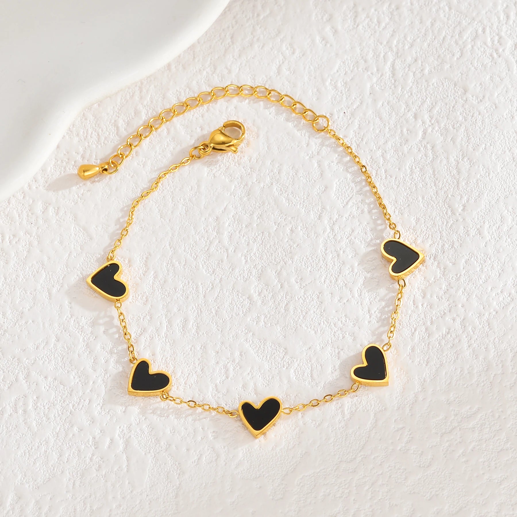 Aurora Heart Gold-Plated Stainless Steel Bracelet