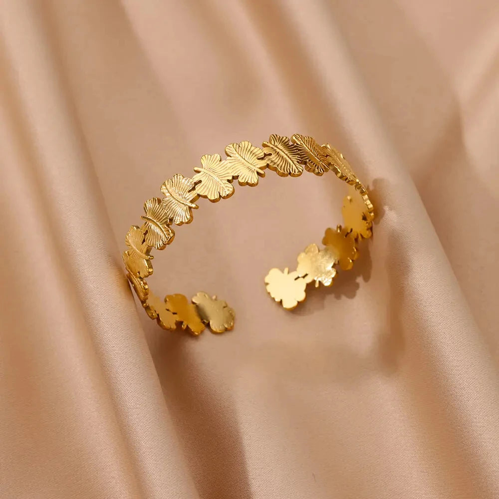 Luxury Textured Gold Bangle