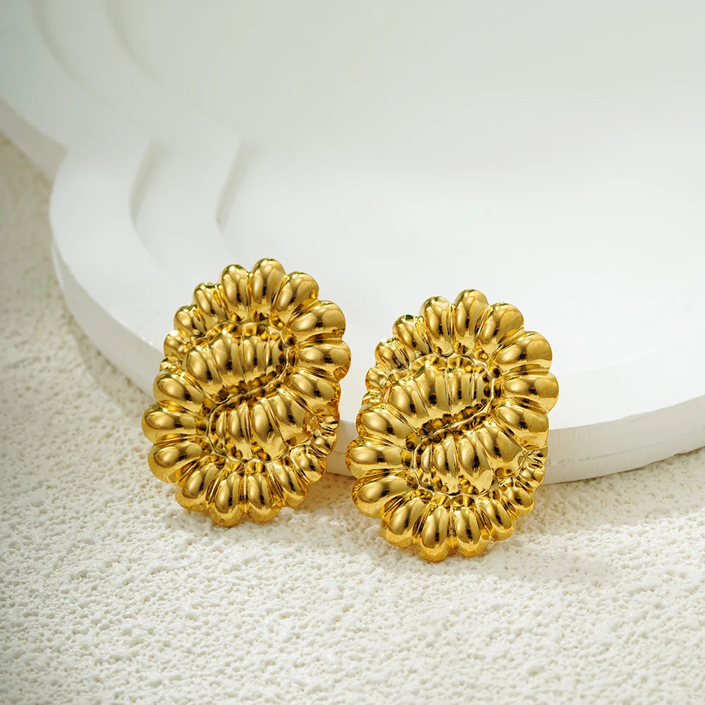 Golden Interlock Luxe Knot Earrings