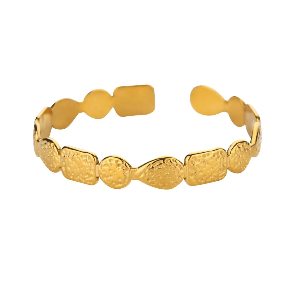 Luxury Textured Gold Bangle