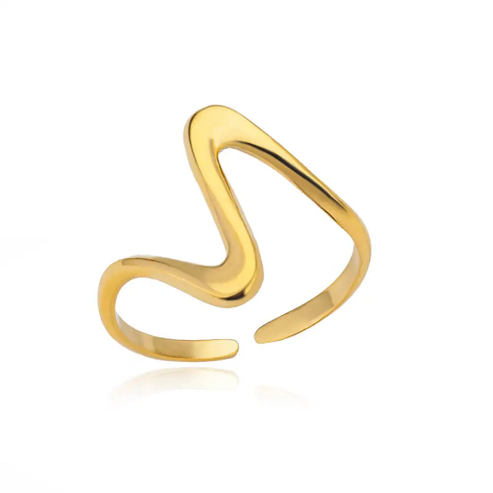 Vintage Geometric Wave Rings