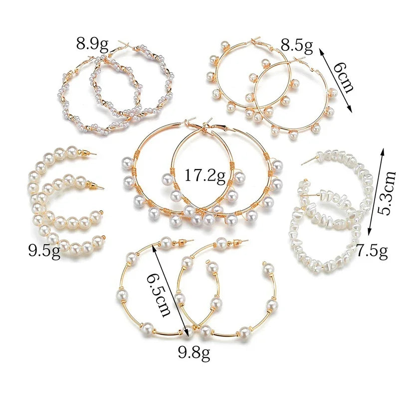 Royal Pearl Halo Hoops
