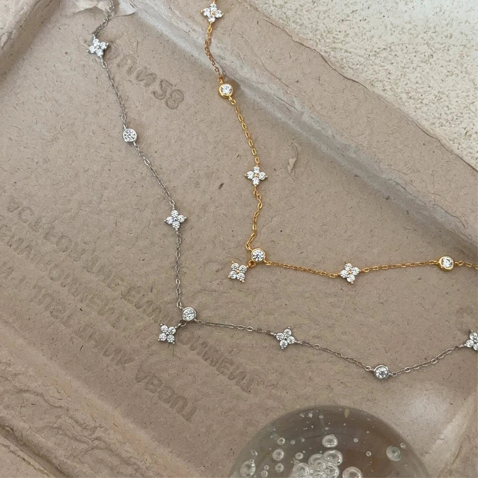 Lucky Bloom Zircon Necklace