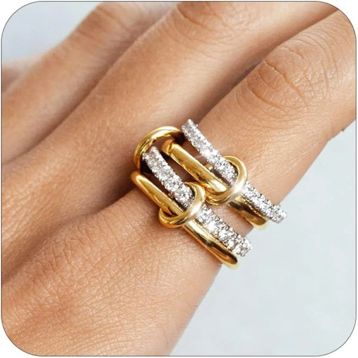 TwinGlow Layered Ring