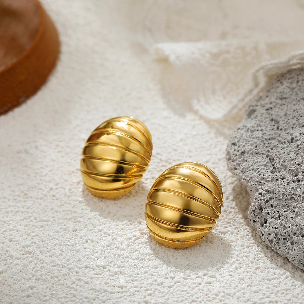 Golden Interlock Luxe Knot Earrings