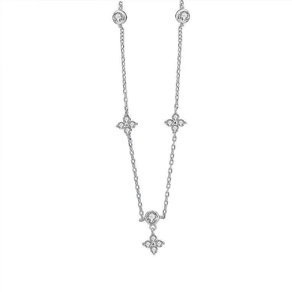 Lucky Bloom Zircon Necklace