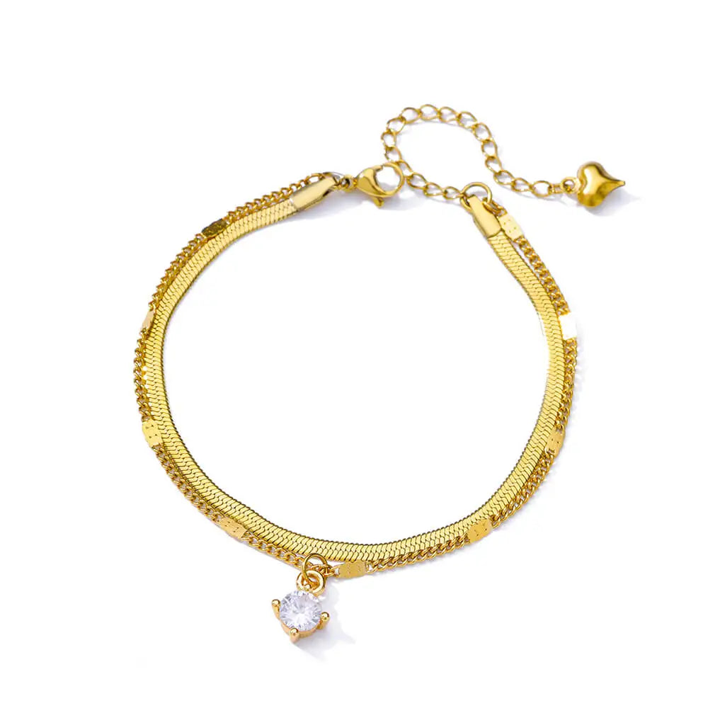 Floral Radiance Gold Bracelet