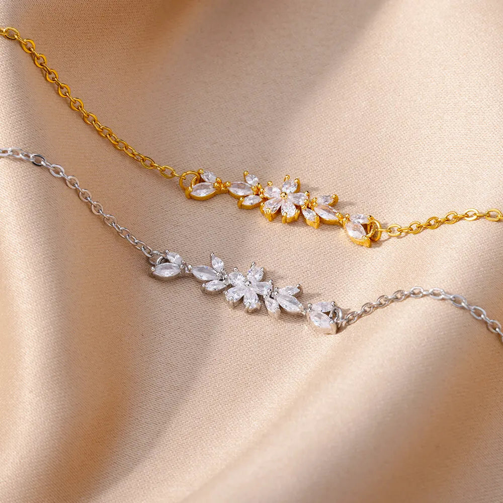 Floral Radiance Gold Bracelet