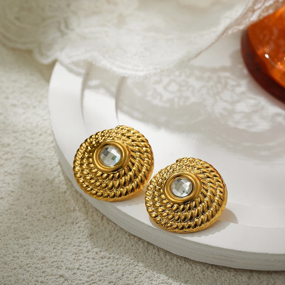 Golden Interlock Luxe Knot Earrings