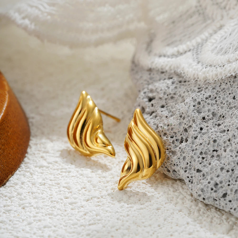 Golden Interlock Luxe Knot Earrings