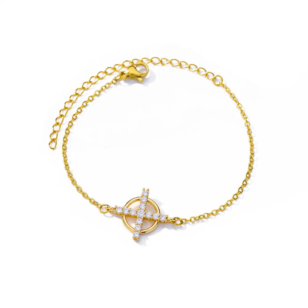 Floral Radiance Gold Bracelet