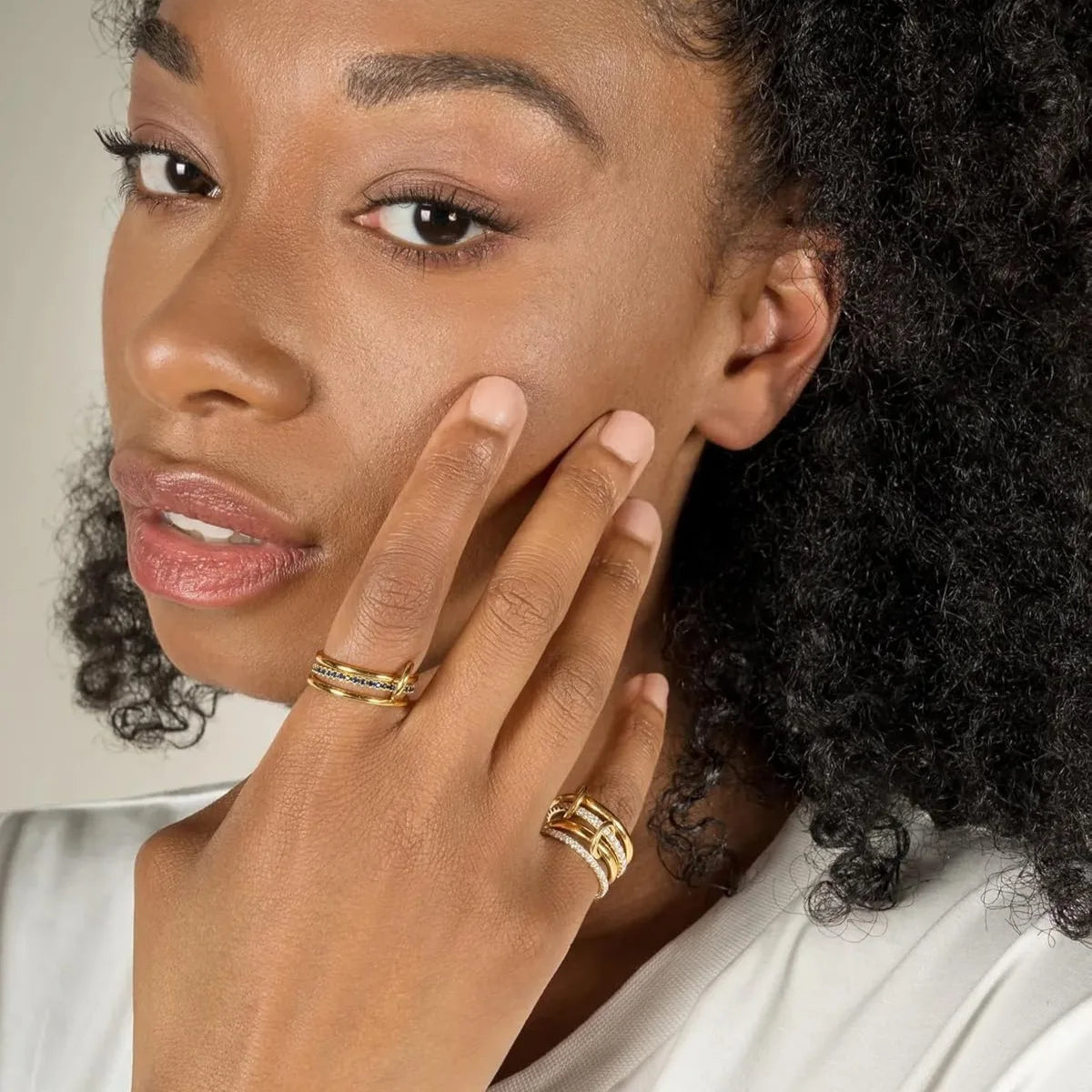 TwinGlow Layered Ring