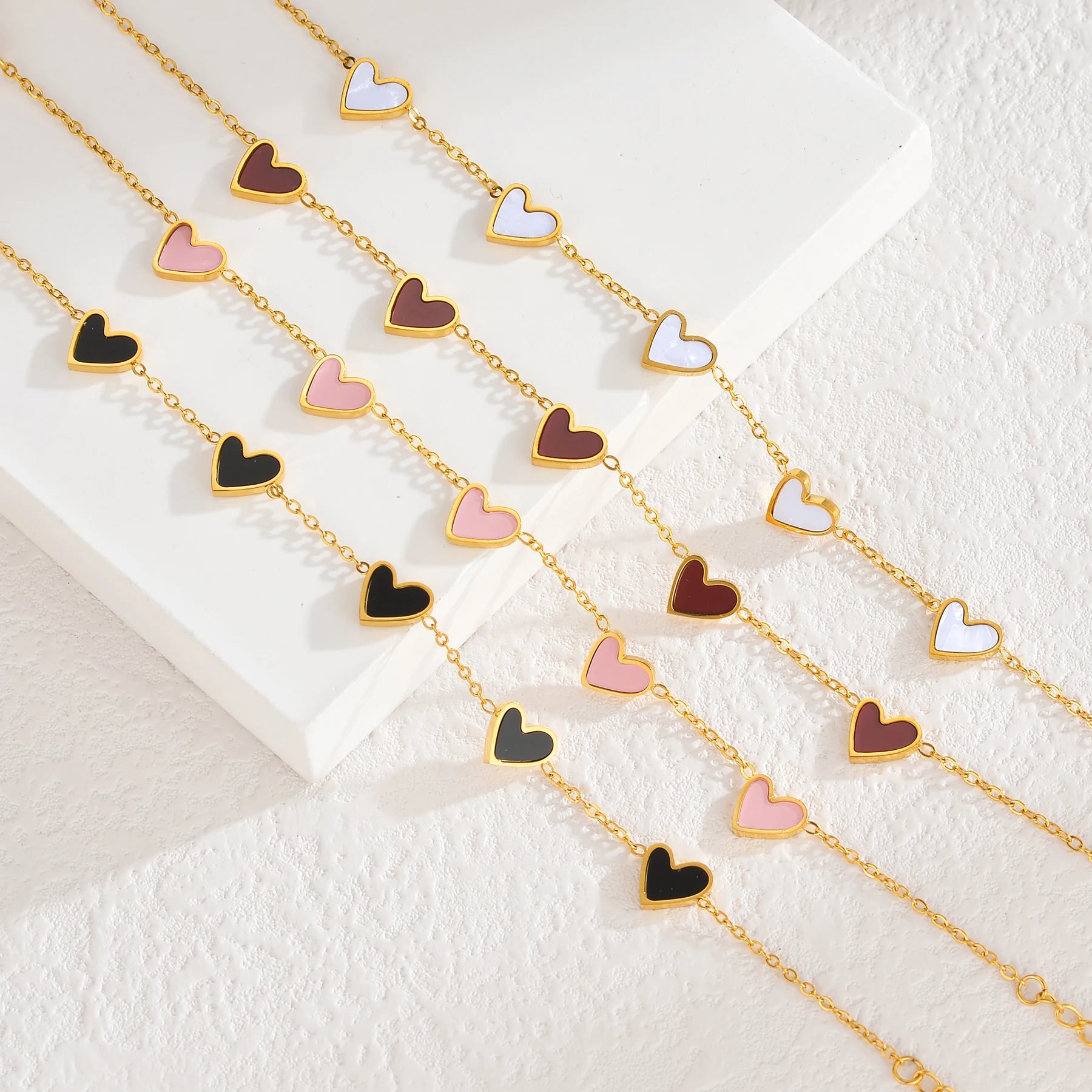 Aurora Heart Gold-Plated Stainless Steel Bracelet